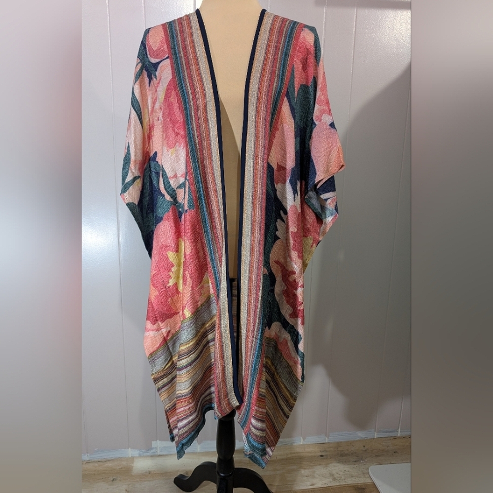 Anthropologie Bl-nk London Allison Striped Kimono One Size - Picture 4 of 9